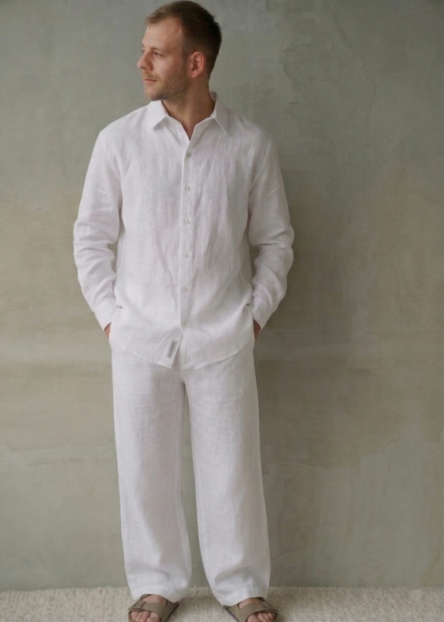 Men's Linen Pants - White