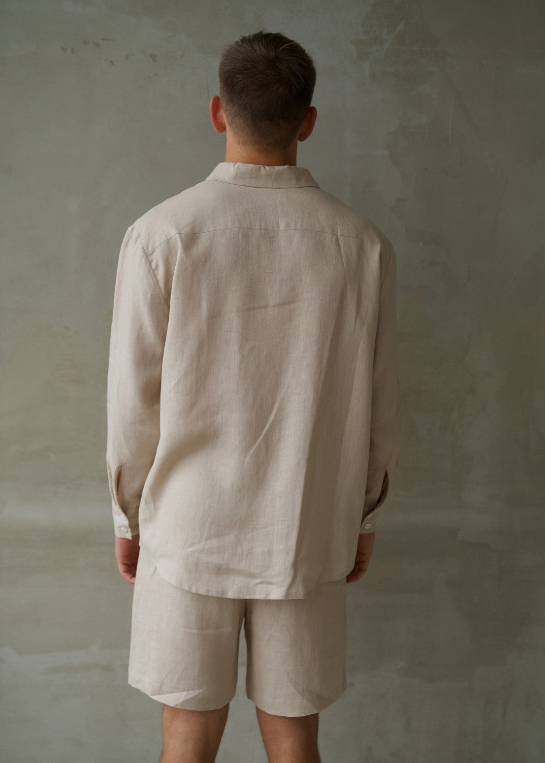 Men's Linen Shirt - Beige