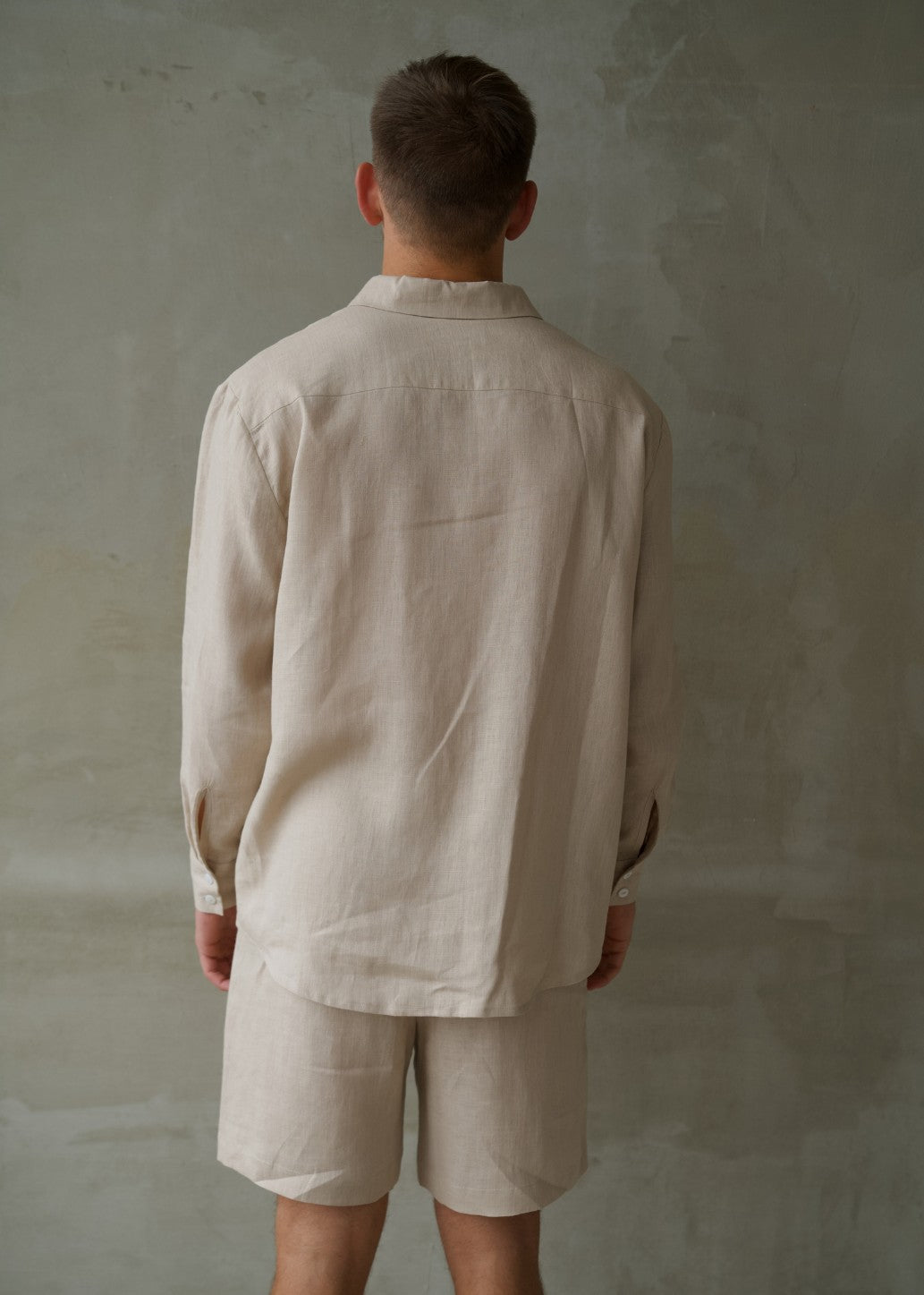 Men's Linen Shorts - Beige