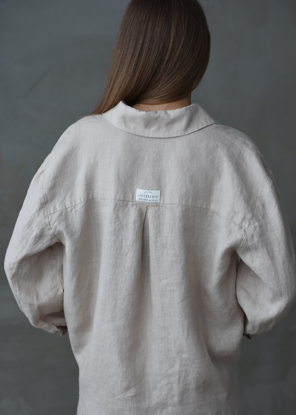 Oversized Linen Shirt - Beige
