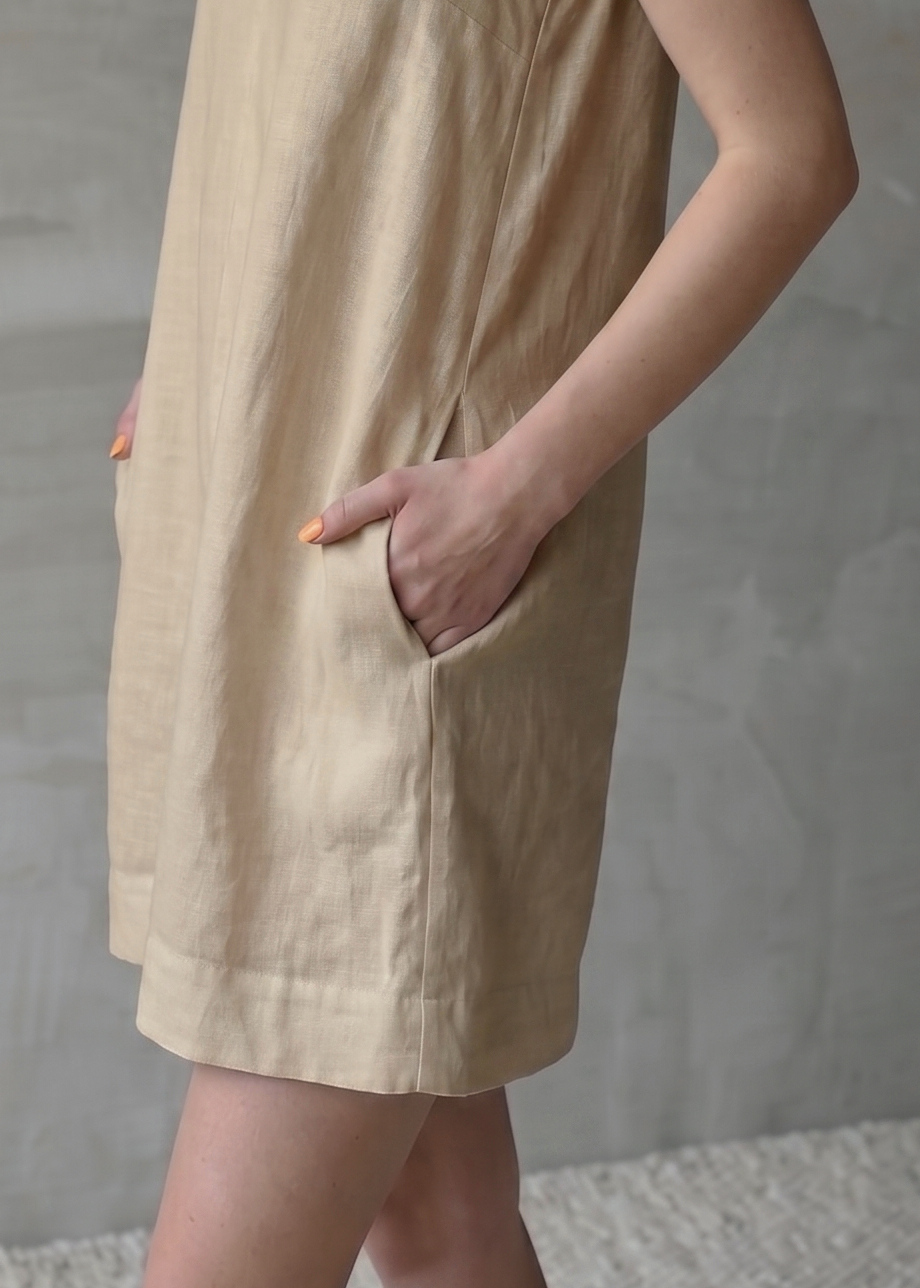 Linen Dress – Beige