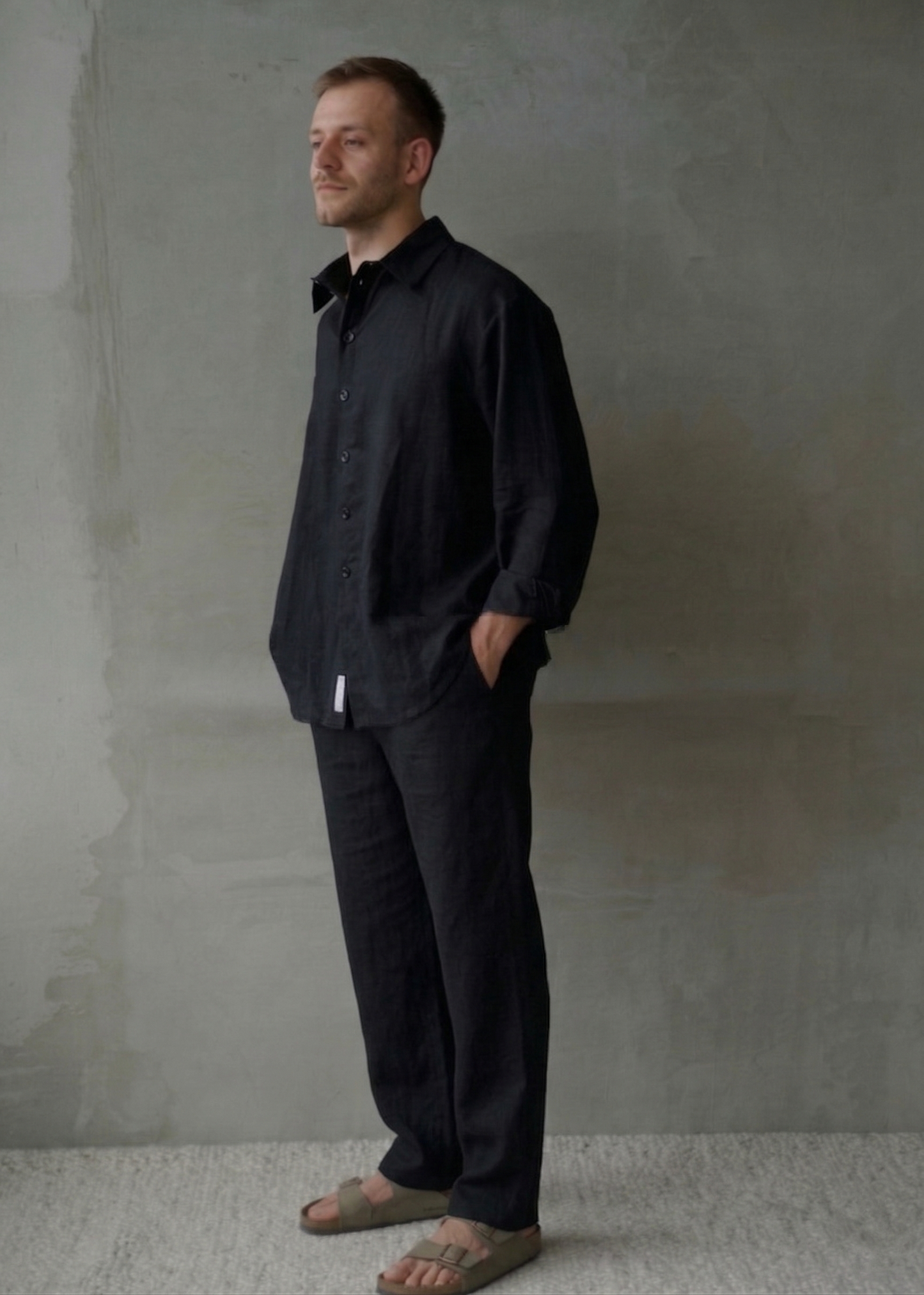 Men's Linen Pants - Black