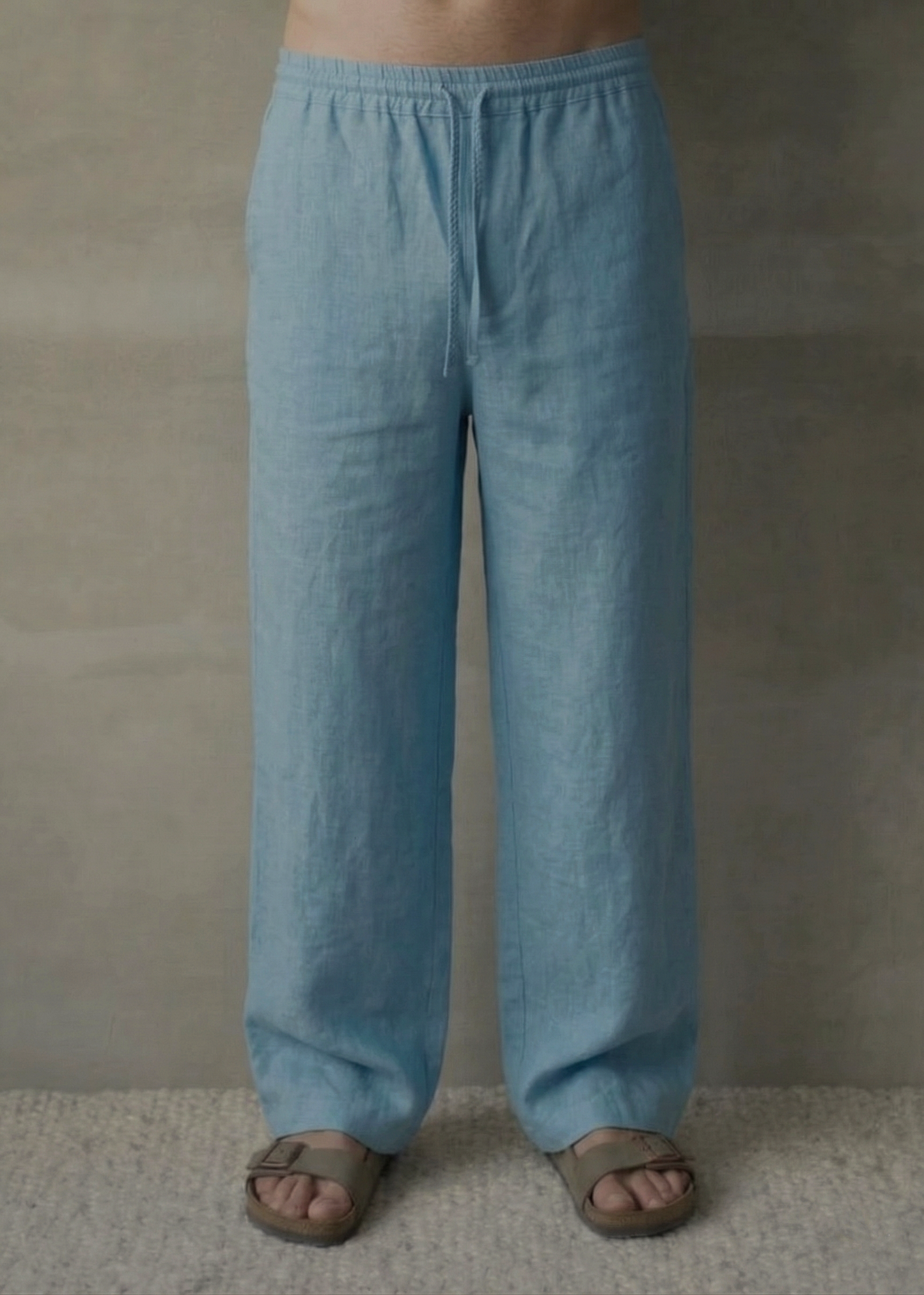 Men's Linen Pants - Blue