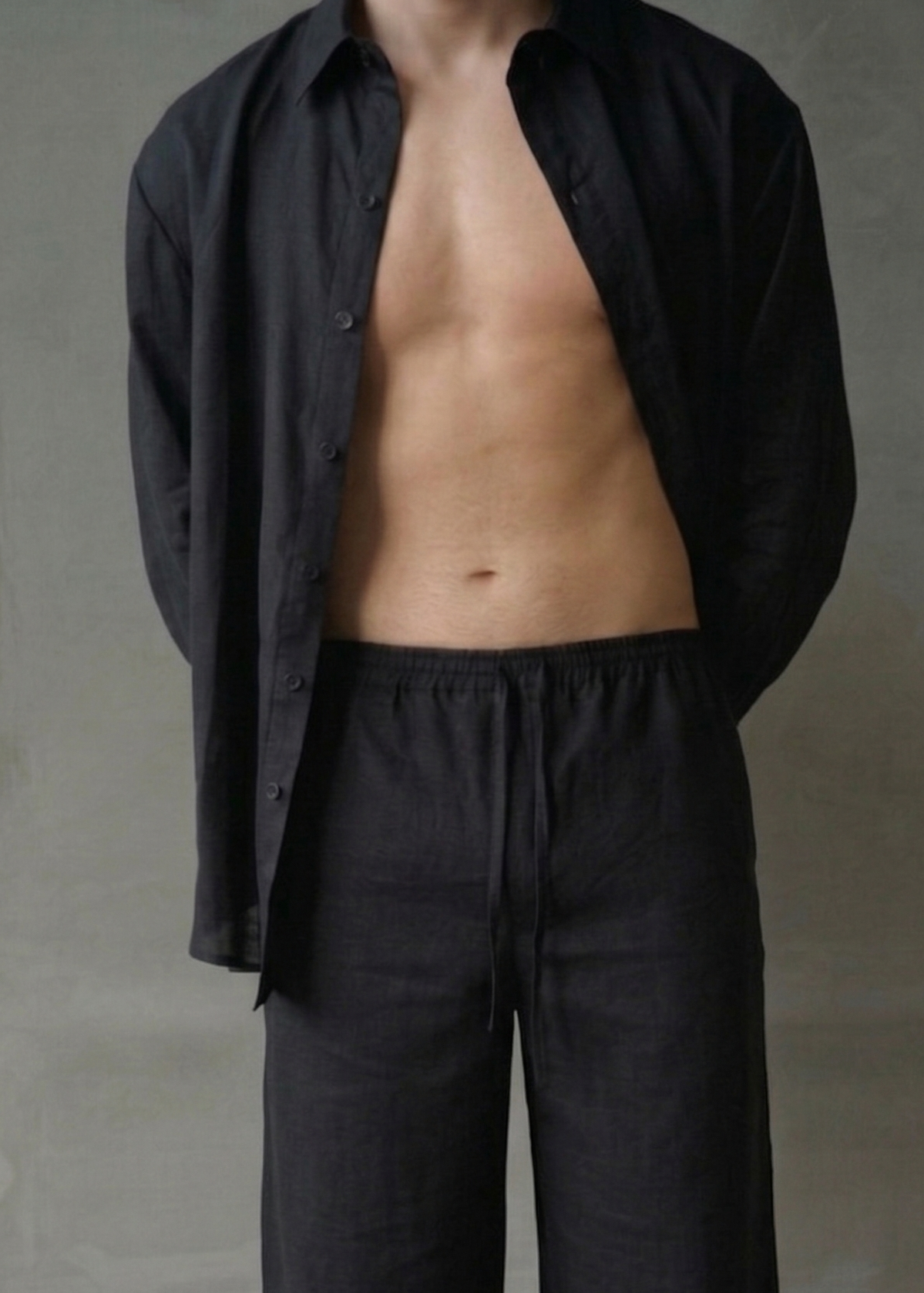 Men's Linen Pants - Black
