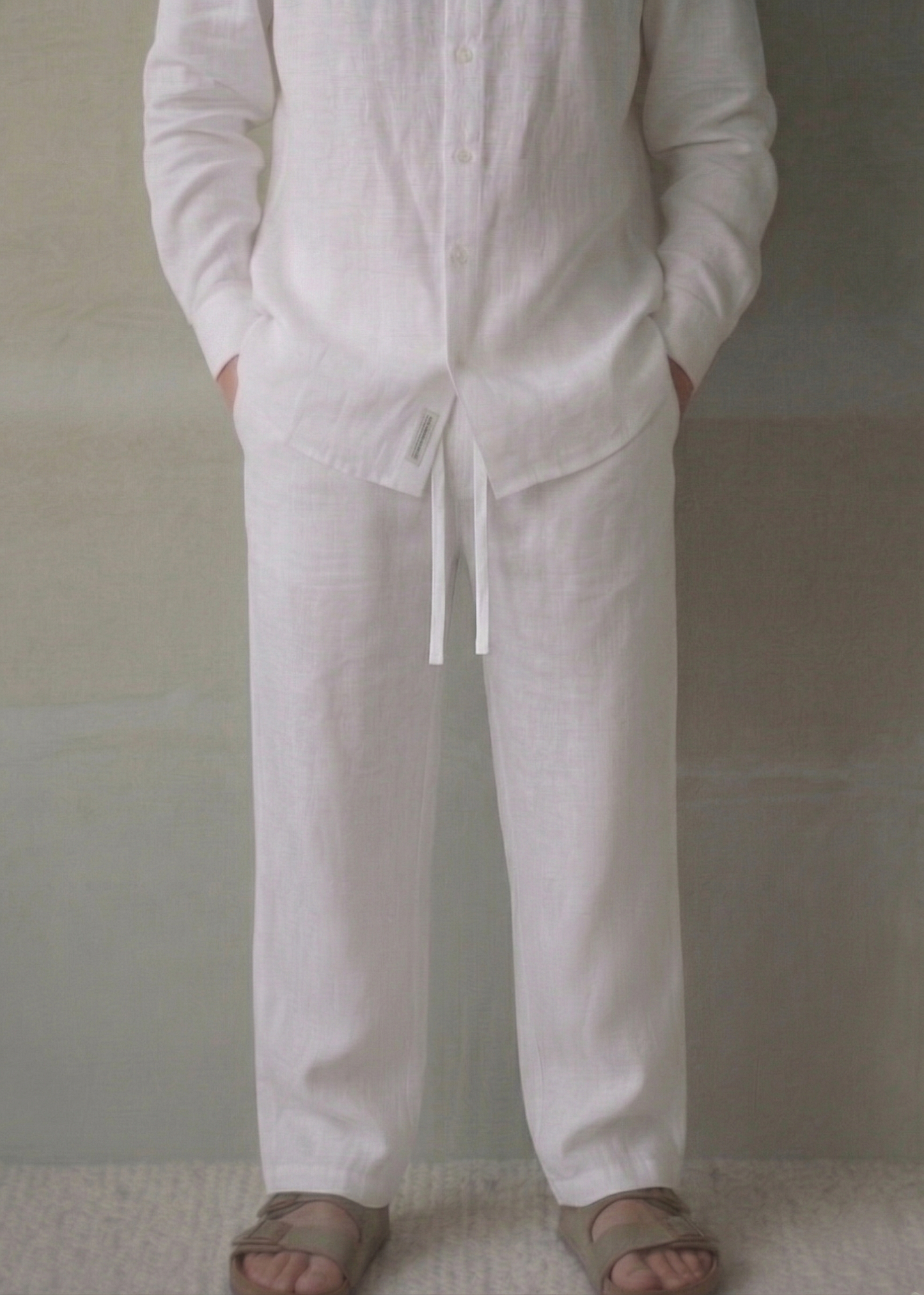Men's Linen Pants - White