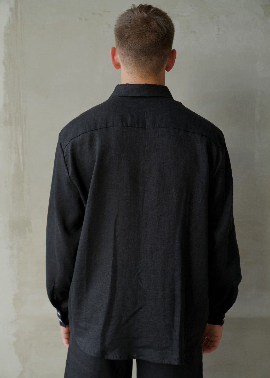 Men's Linen Shirt - Black