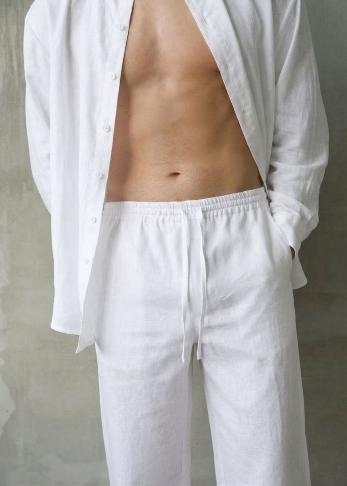 Men's Linen Pants - White