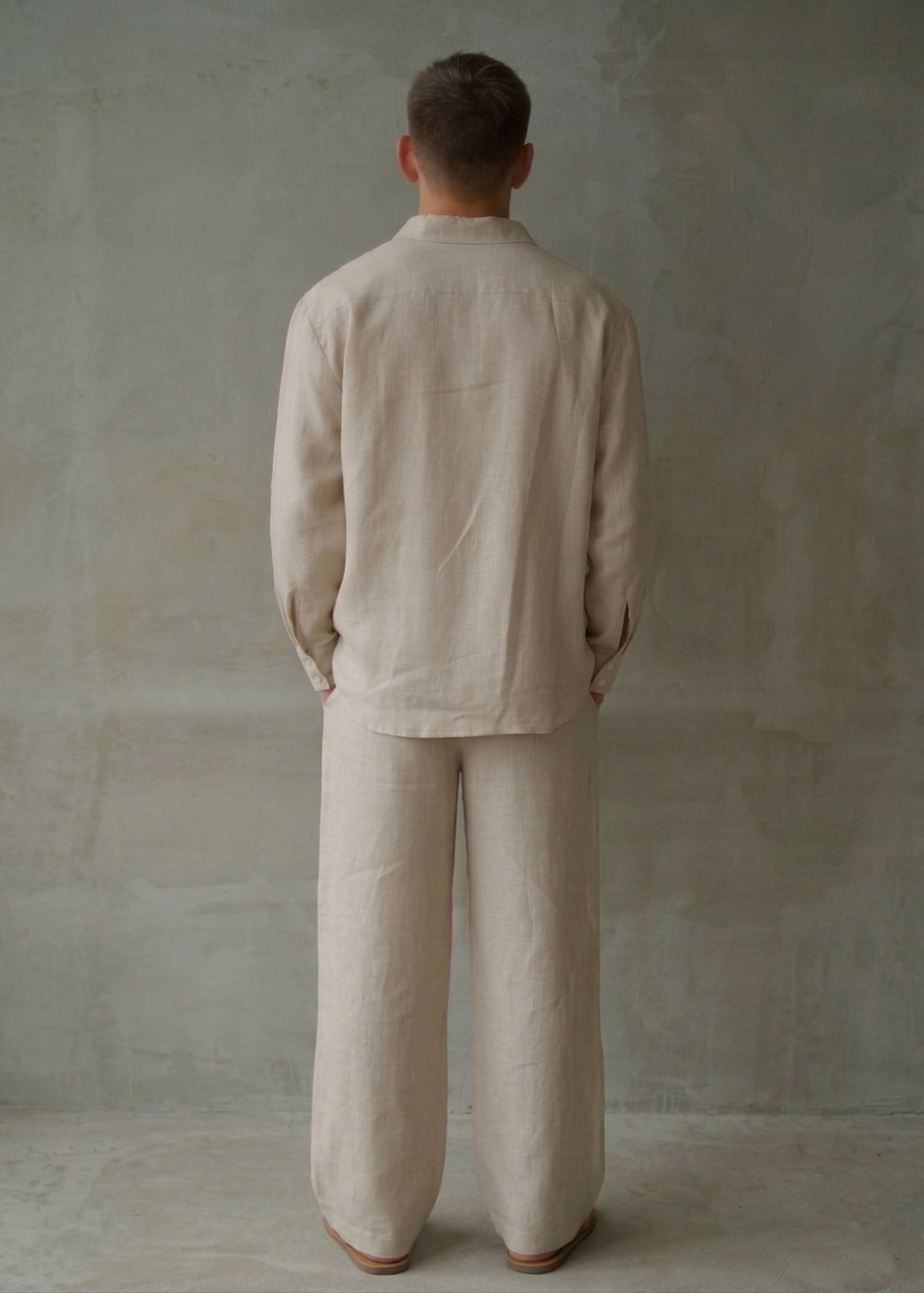 Men's Linen Pants - Beige
