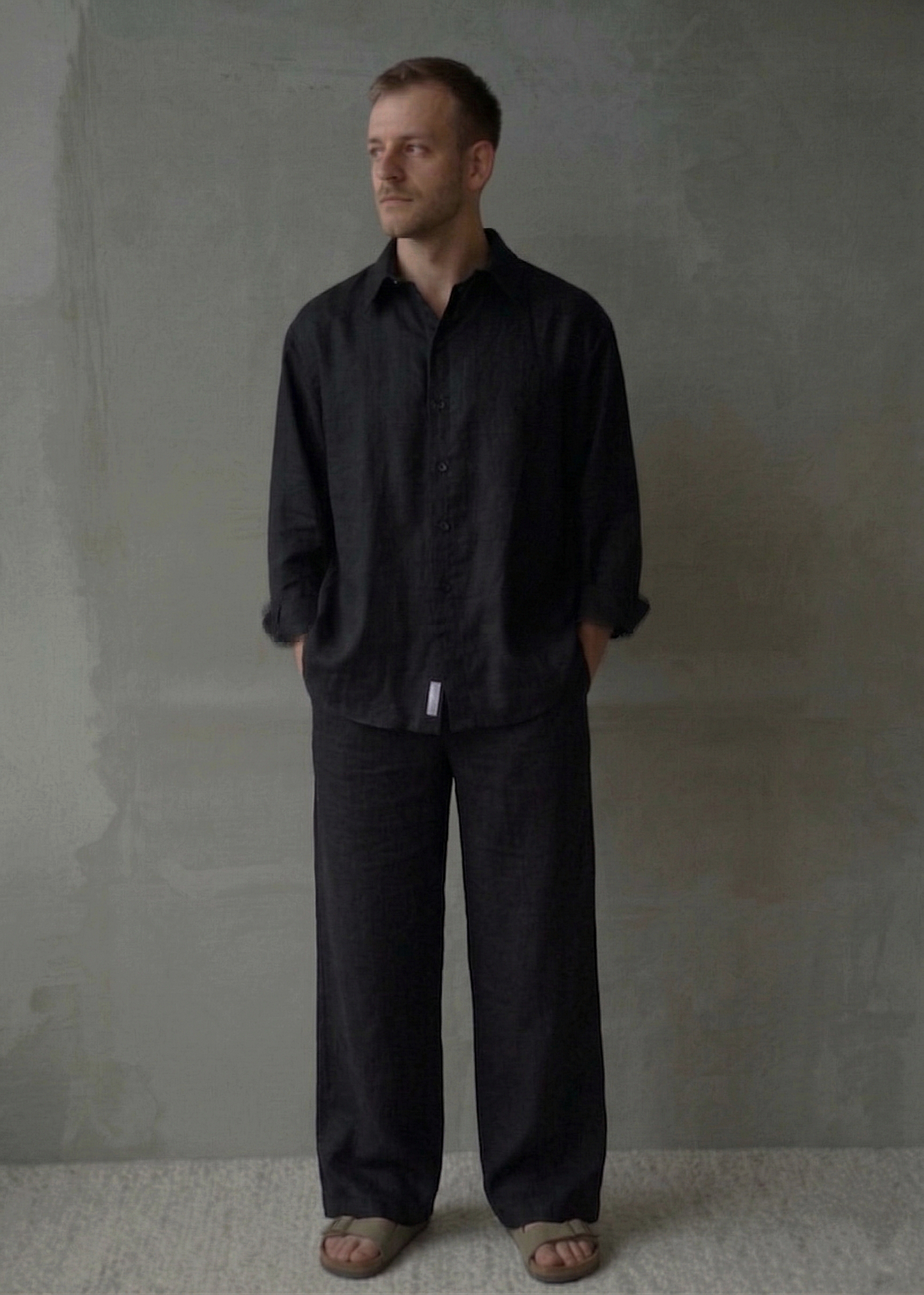 Men's Linen Pants - Black