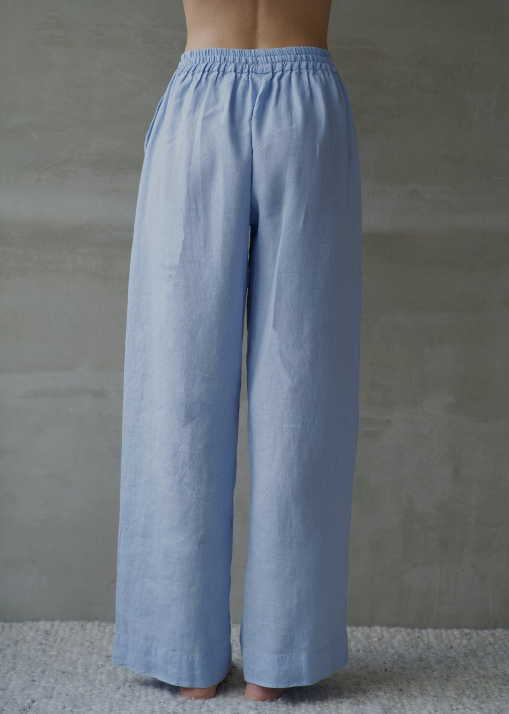 Linen Lounge Pants - Blue