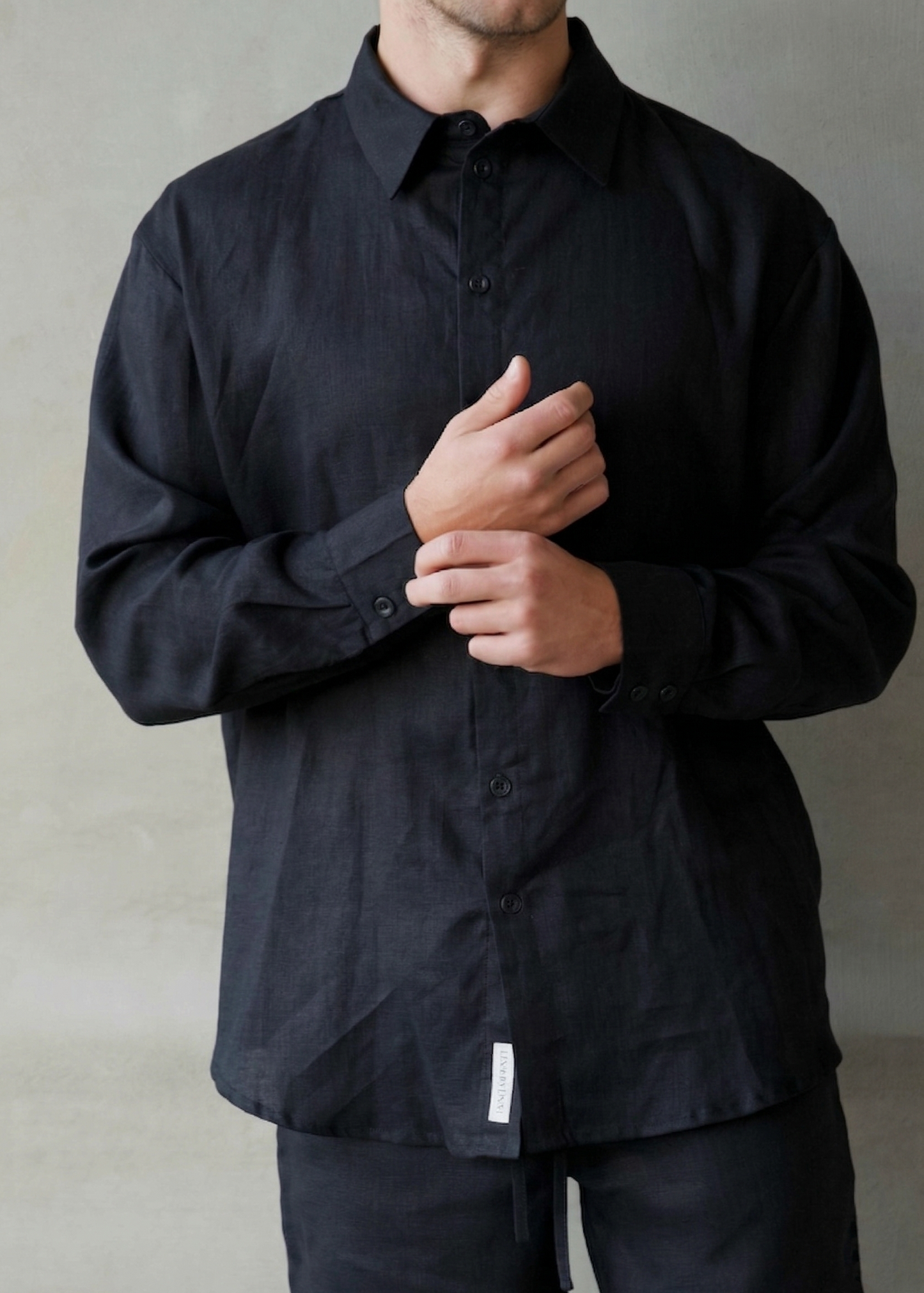 Men's Linen Shorts - Black