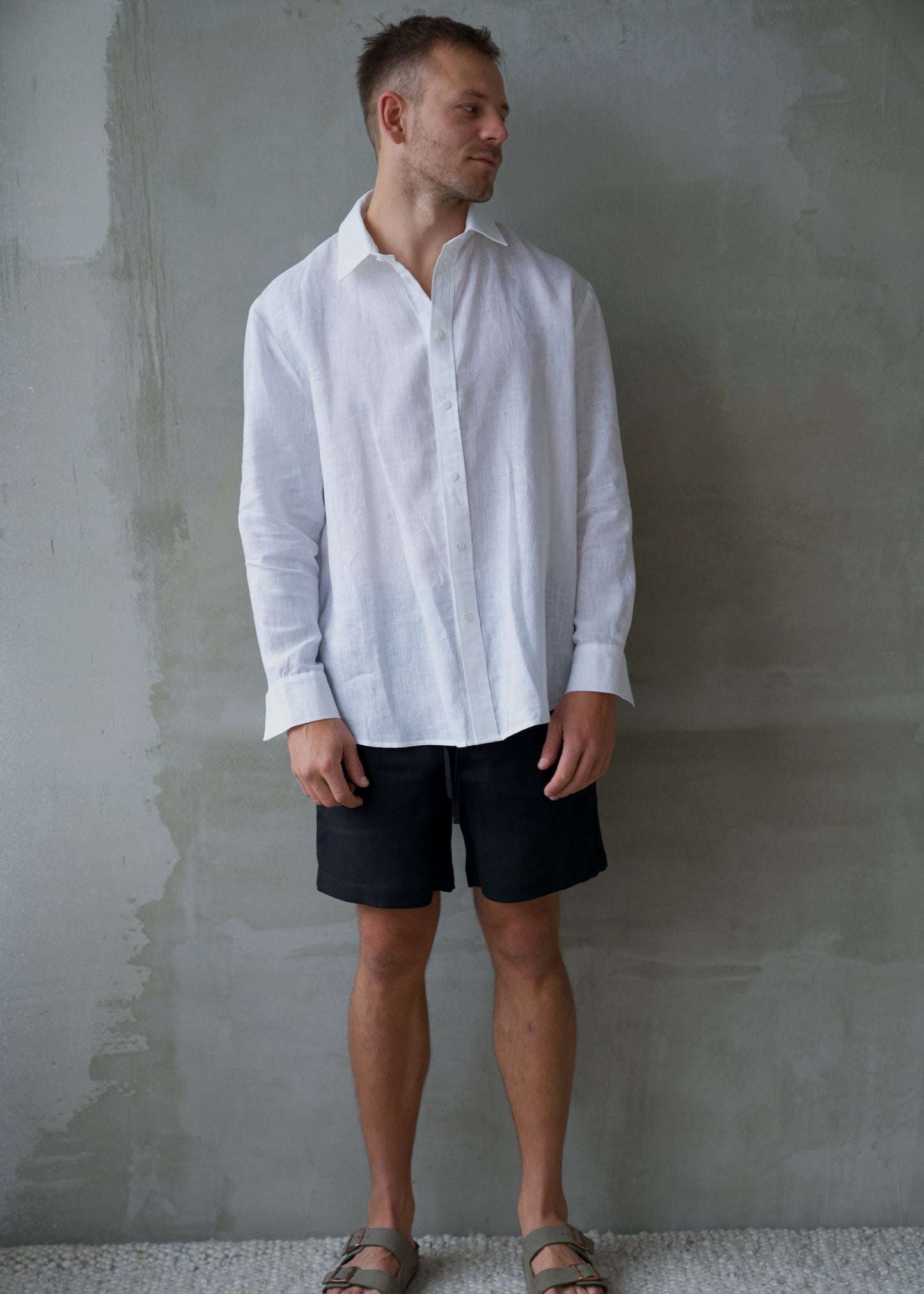 Men's Linen Shirt - White