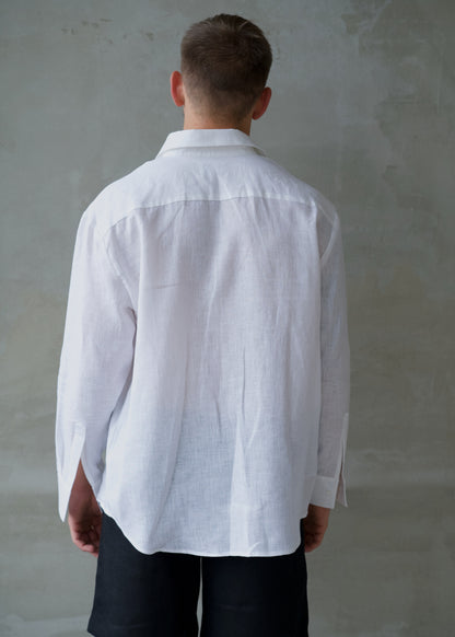 Men's Linen Shirt - White