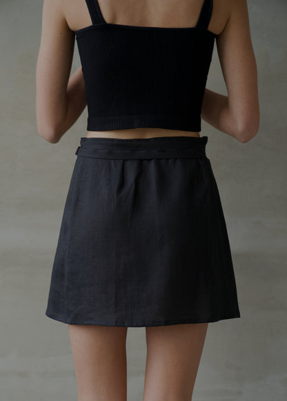 Linen Wrap Skirt