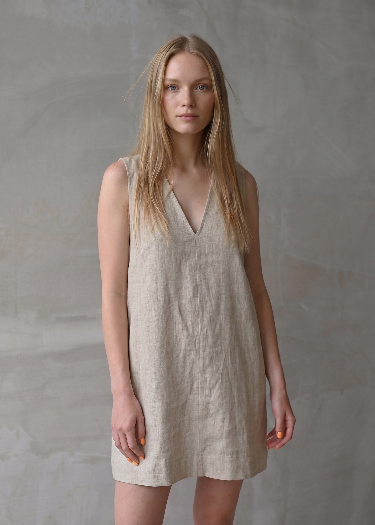 Linen Dress – Beige