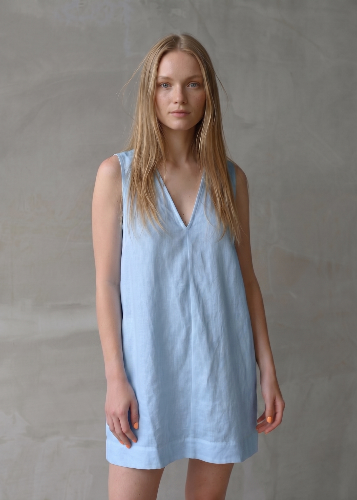 Linen Dress – Blue