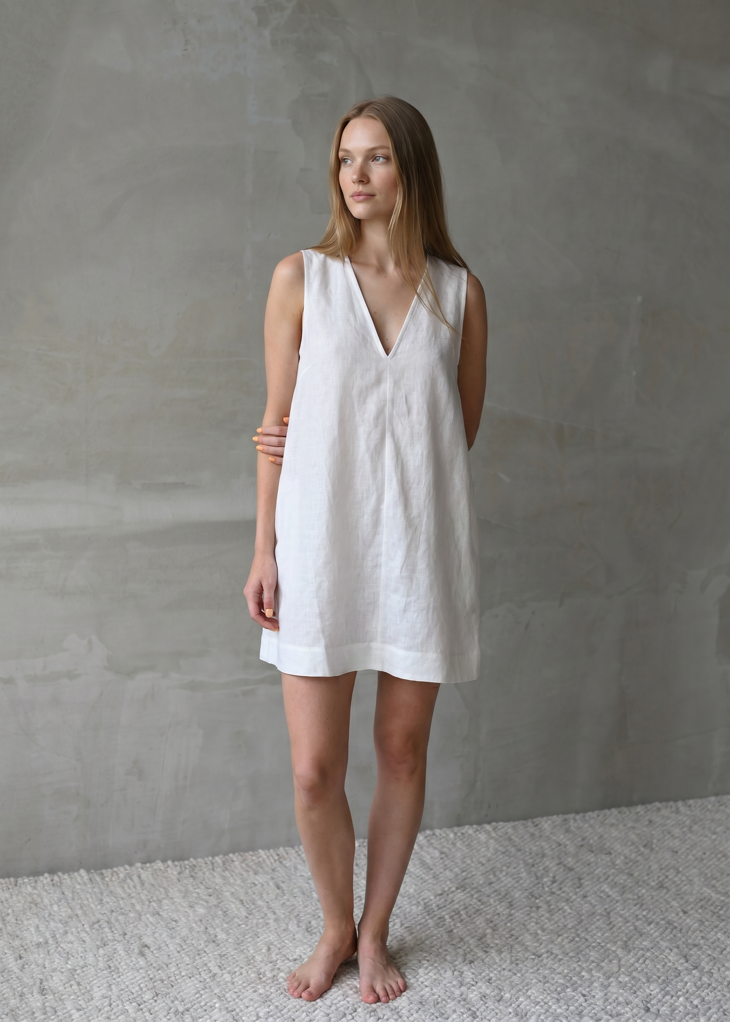 Linen Dress – White