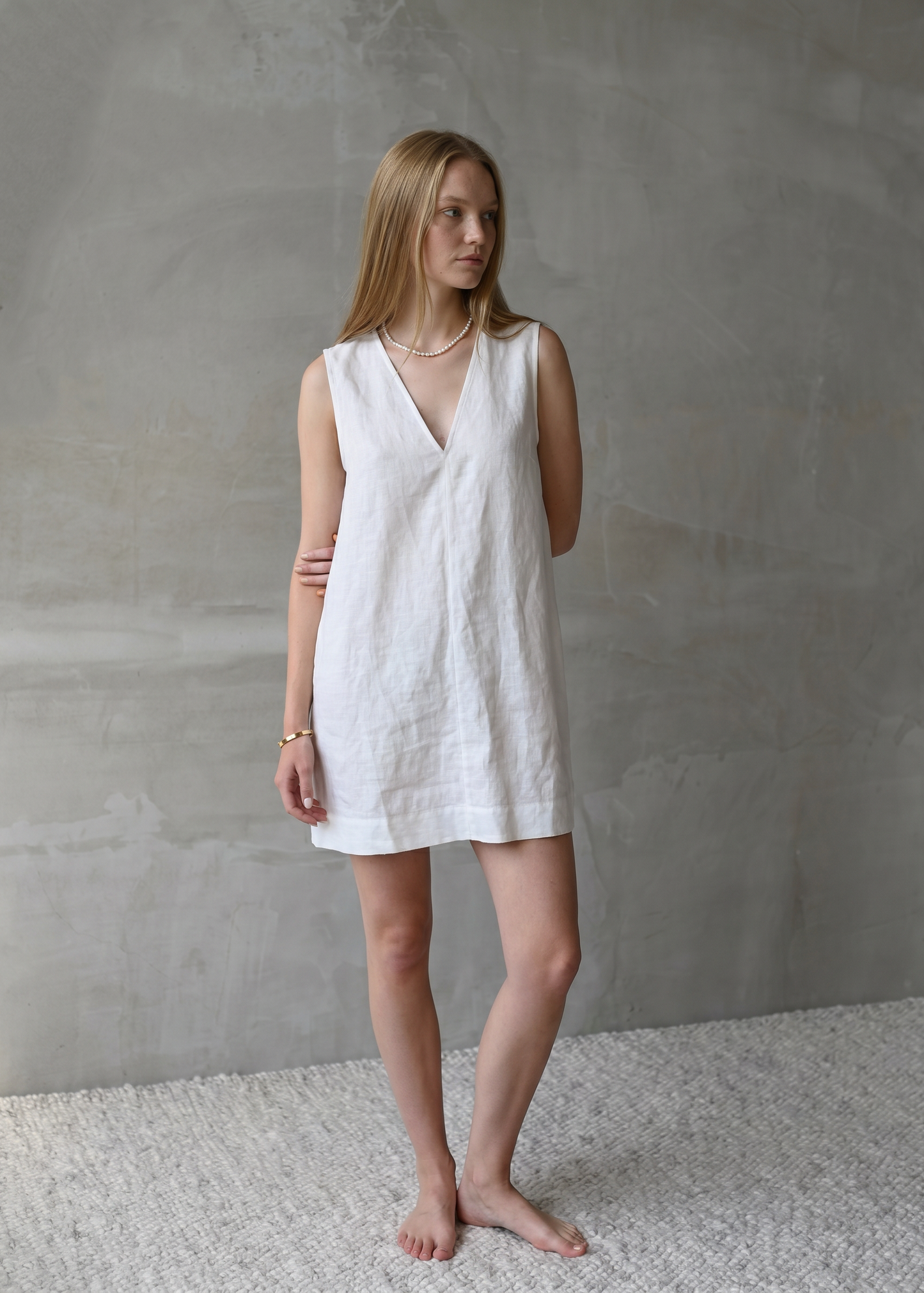 Linen Dress – White