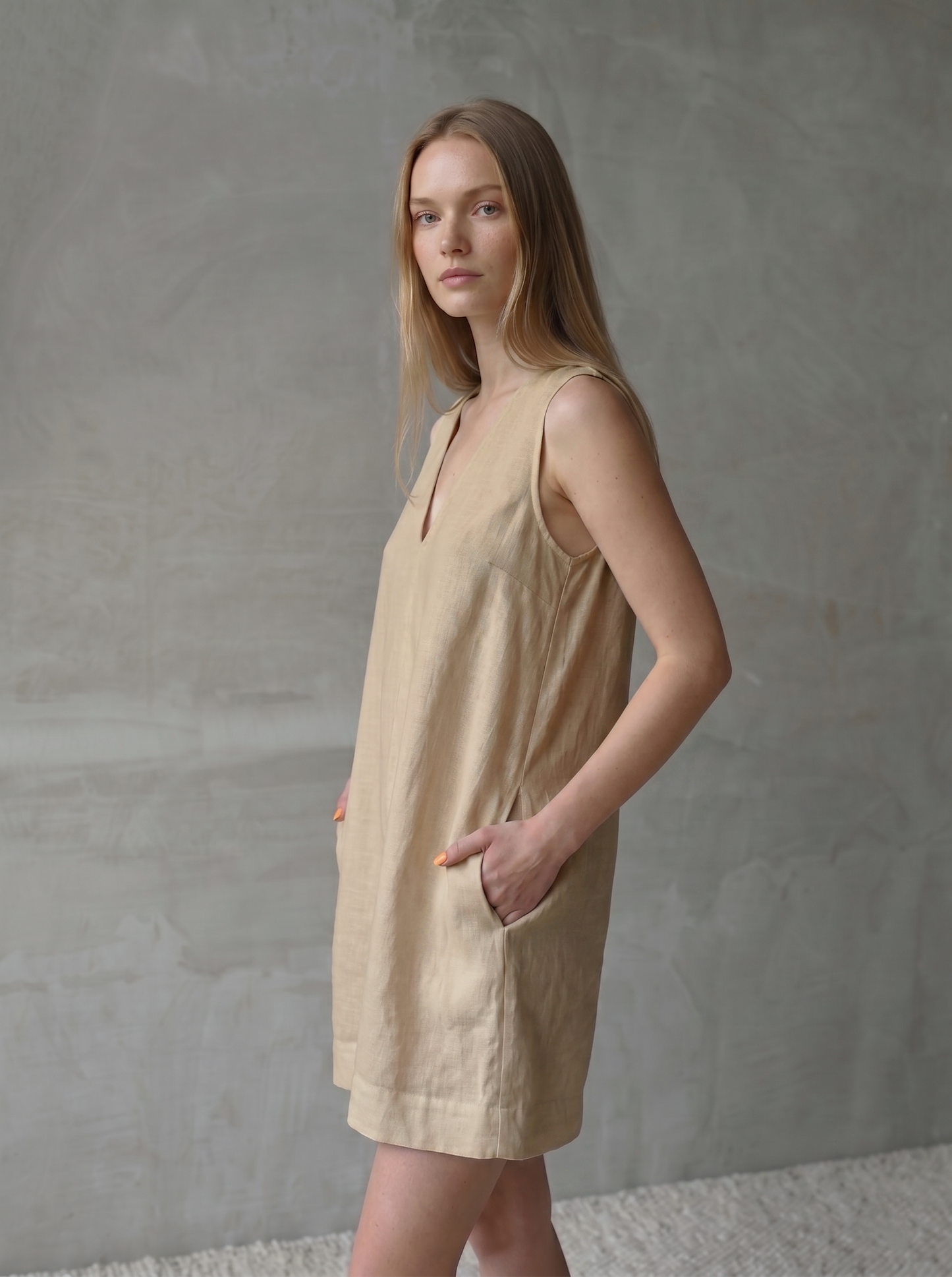 Linen Dress – Beige