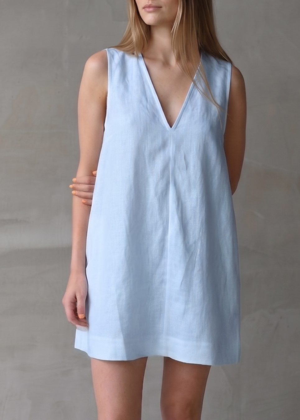 Linen Dress – Blue