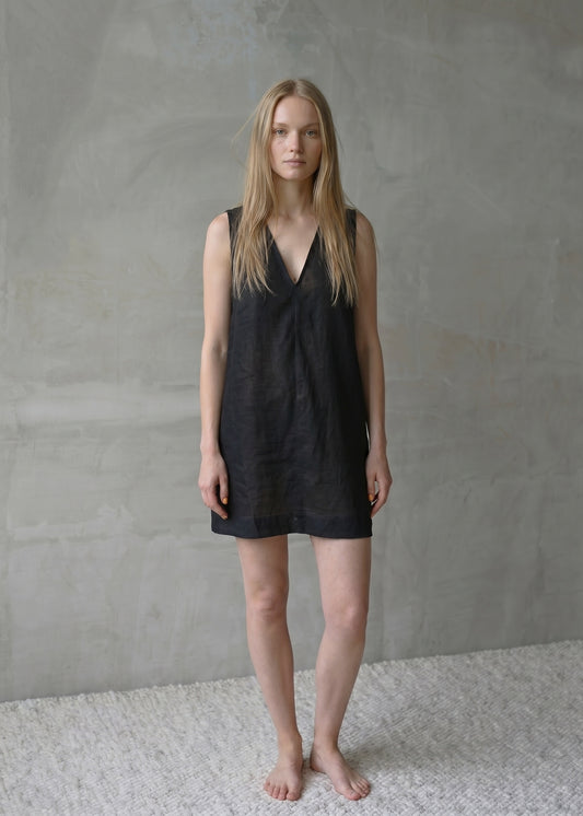 Linen Dress – Black