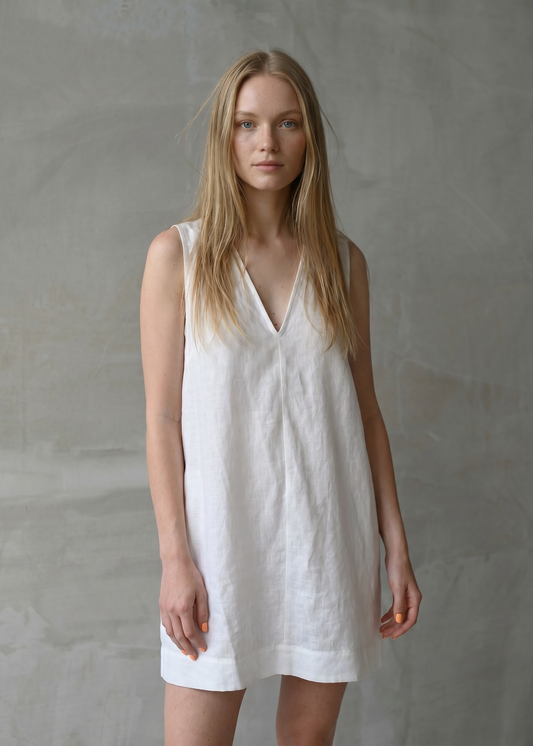 Linen Dress – White