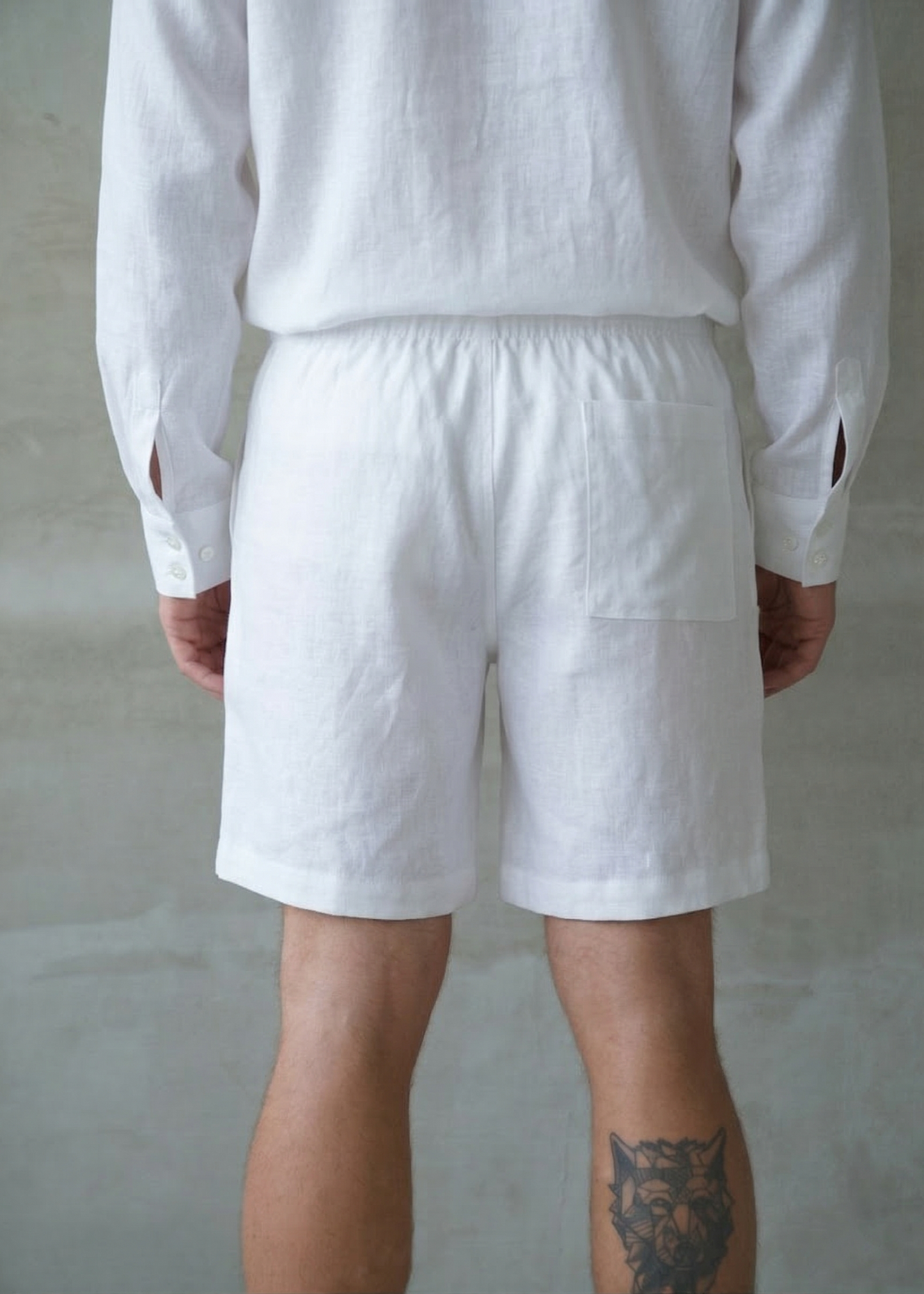 Men's Linen Shorts - White